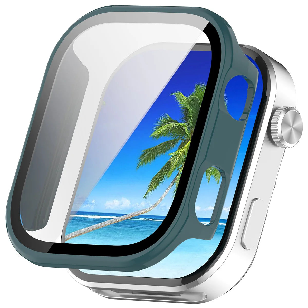 Schutzhülle mit Glas für Xiaomi Redmi Watch 6, Bizon Case Watch Adamo, Grün