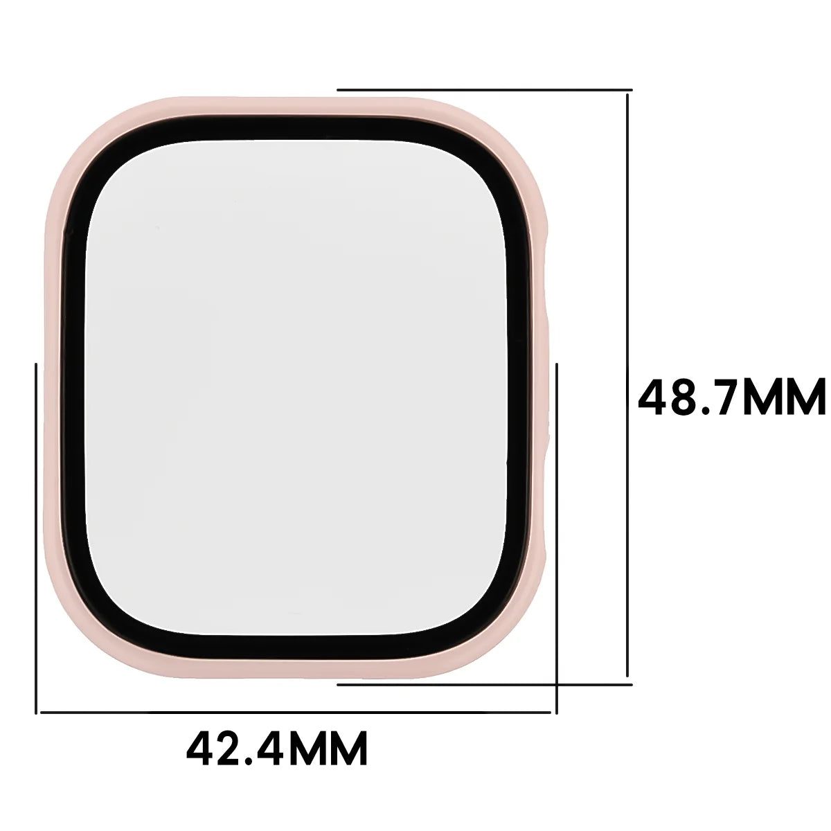 Schutzhülle mit Glas für Xiaomi Redmi Watch 6, Bizon Case Watch Adamo, Rosa
