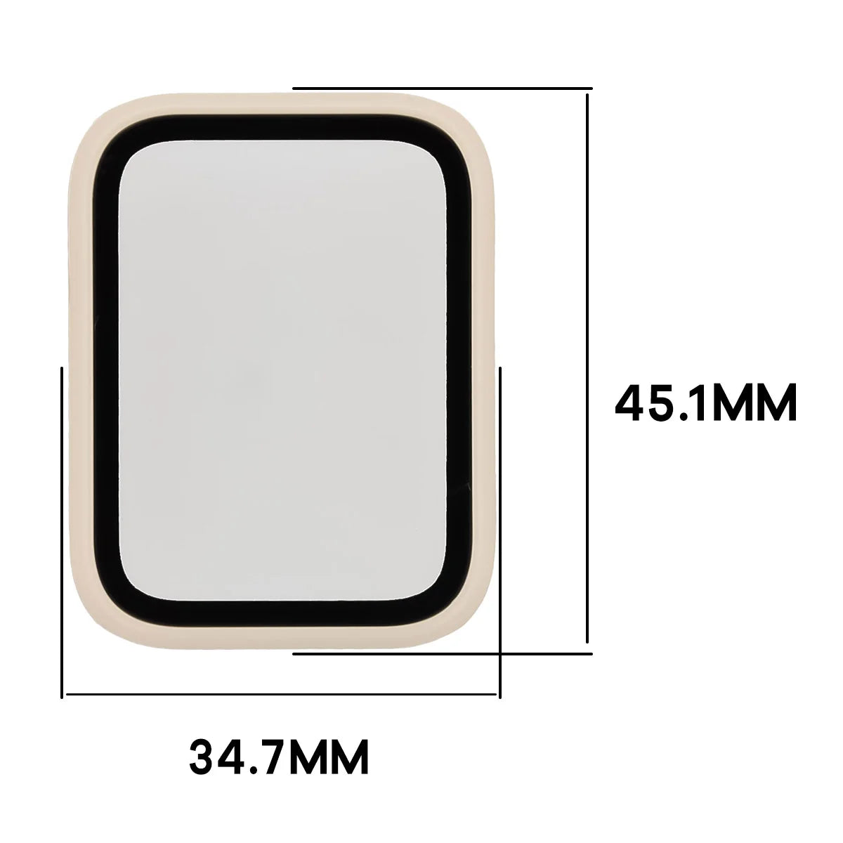 Schutzhülle mit Glas für Xiaomi Smart Band 10 Pro, Bizon Case Watch Adamo, Beige