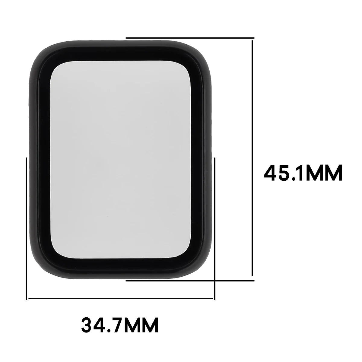 Schutzhülle mit Glas für Xiaomi Smart Band 10 Pro, Bizon Case Watch Adamo, Schwarz