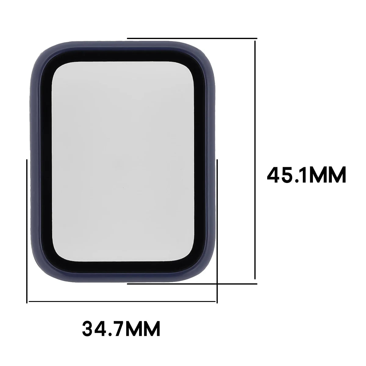 Schutzhülle mit Glas für Xiaomi Smart Band 10 Pro, Bizon Case Watch Adamo, Blau