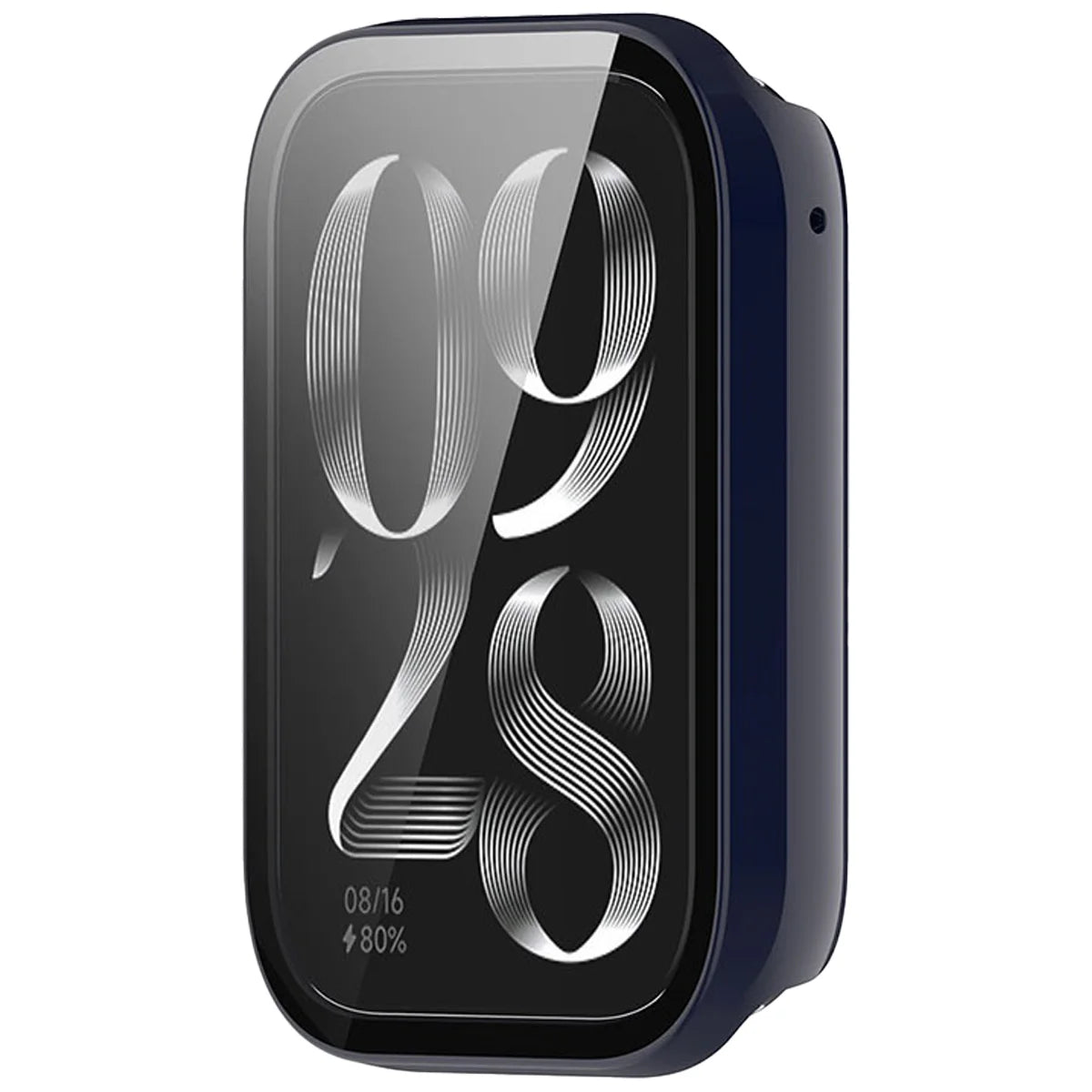 Schutzhülle mit Glas für Xiaomi Smart Band 10 Pro, Bizon Case Watch Adamo, Blau