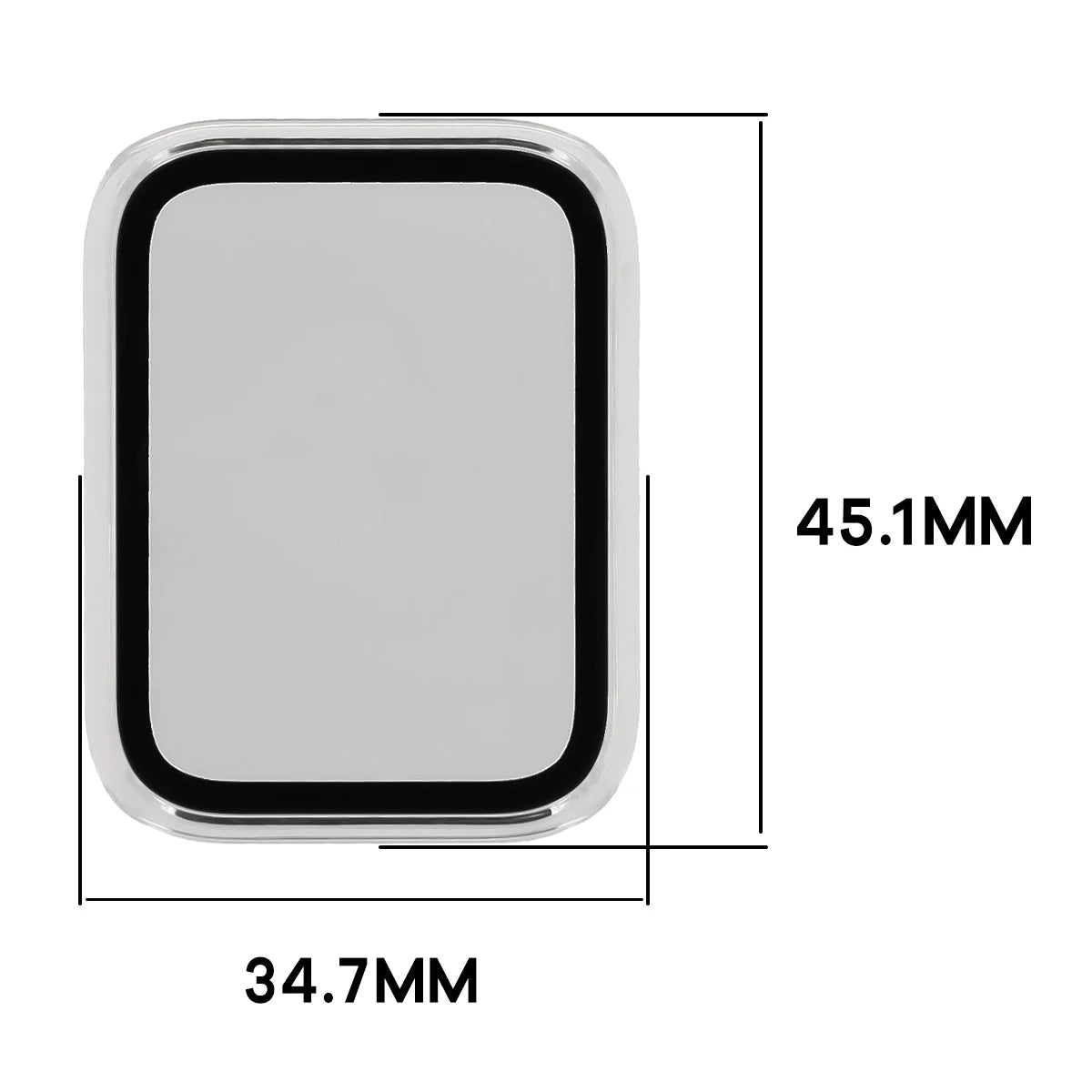 Schutzhülle mit Glas für Xiaomi Smart Band 10 Pro, Bizon Case Watch Adamo, Transparent