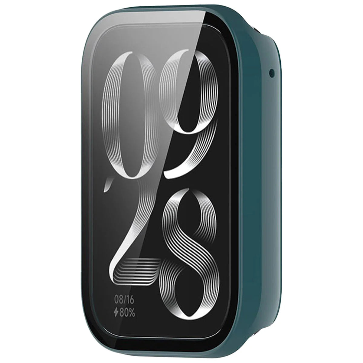 Schutzhülle mit Glas für Xiaomi Smart Band 10 Pro, Bizon Case Watch Adamo, Grün