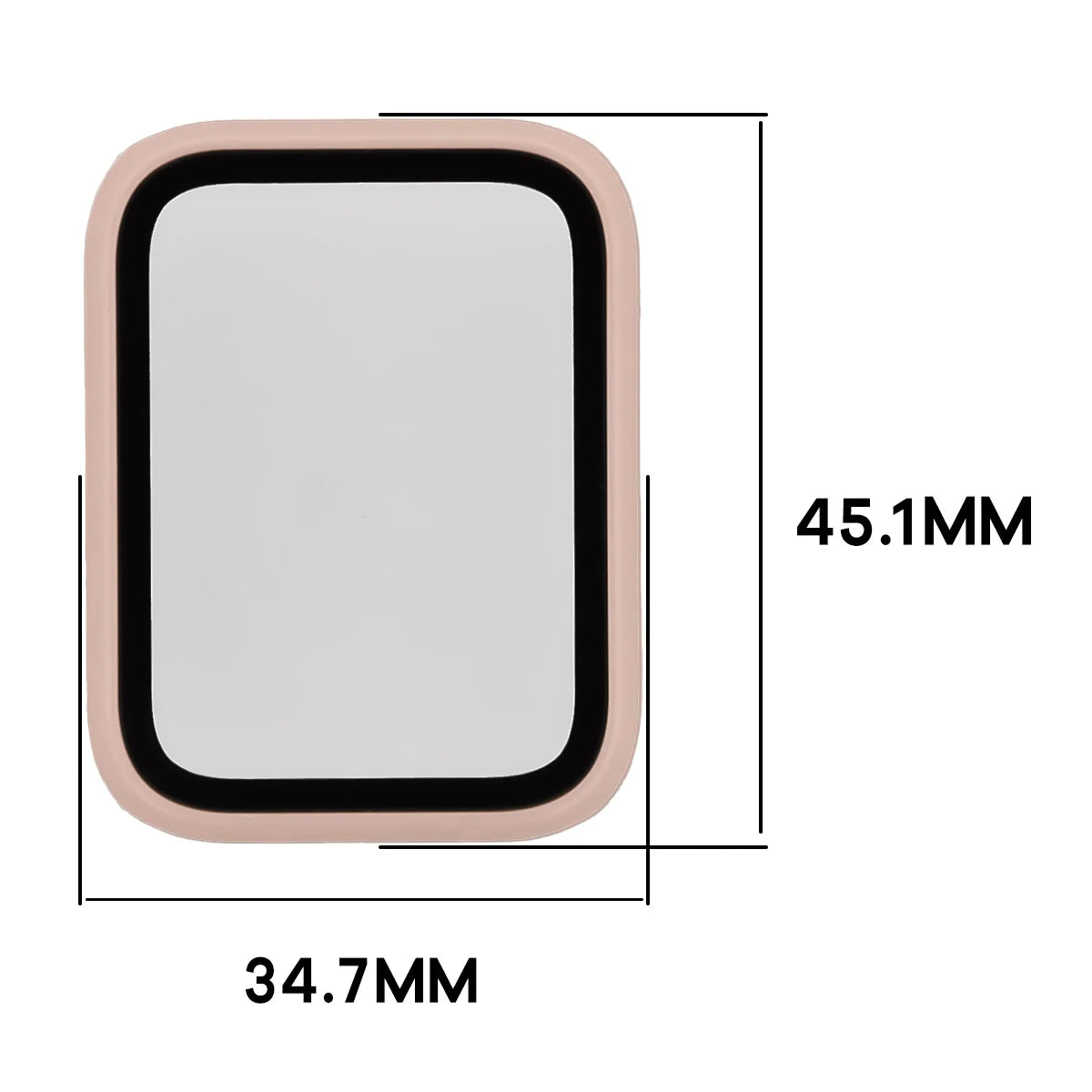 Schutzhülle mit Glas für Xiaomi Smart Band 10 Pro, Bizon Case Watch Adamo, Rosa