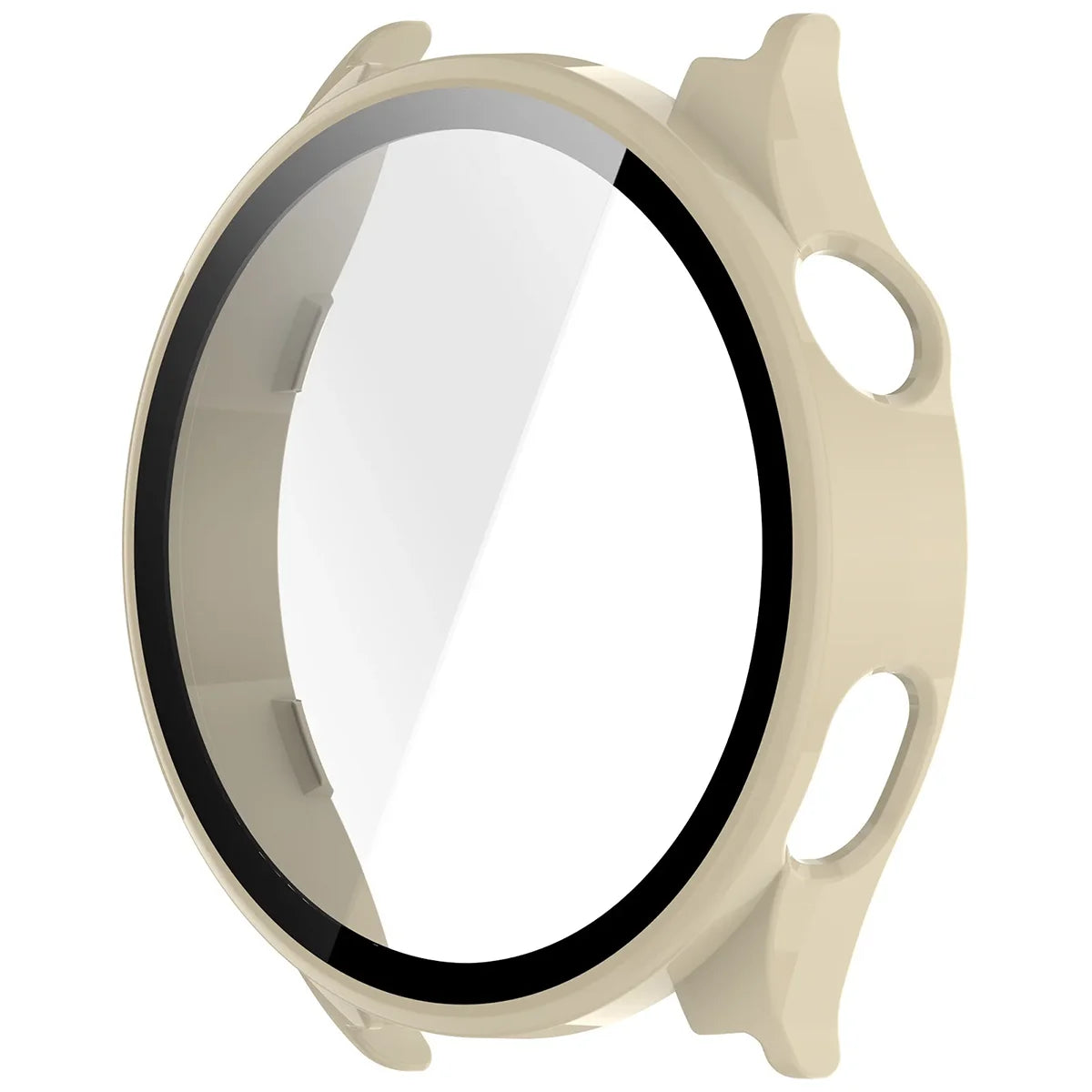 Schutzhülle mit Glas für Xiaomi Watch 5, Bizon Case Watch Adamo, Beige