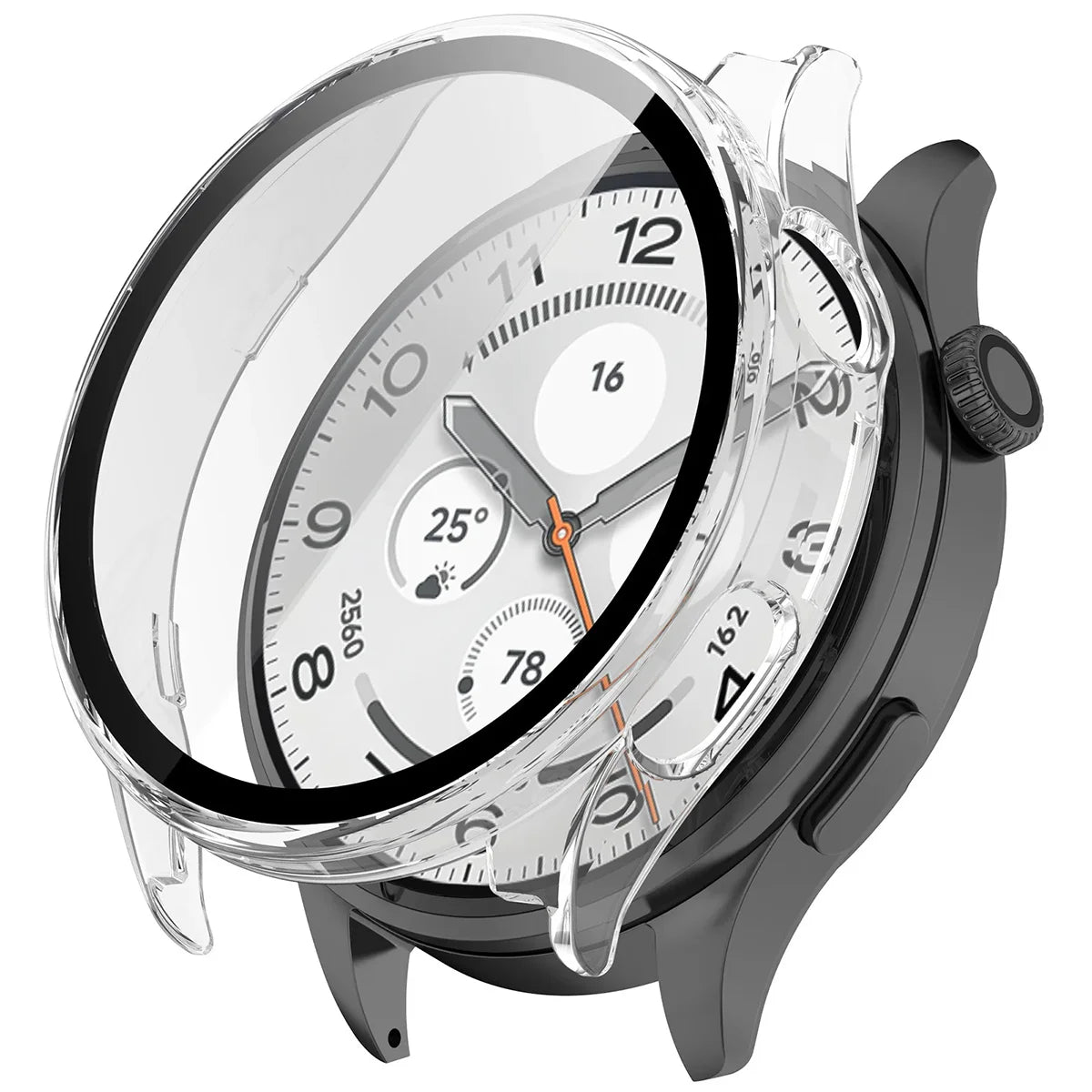 Schutzhülle mit Glas für Xiaomi Watch 5, Bizon Case Watch Adamo, Transparent