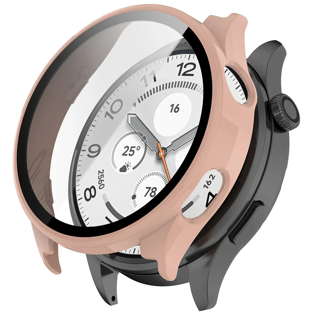 Schutzhülle mit Glas für Xiaomi Watch 5, Bizon Case Watch Adamo, Rosa