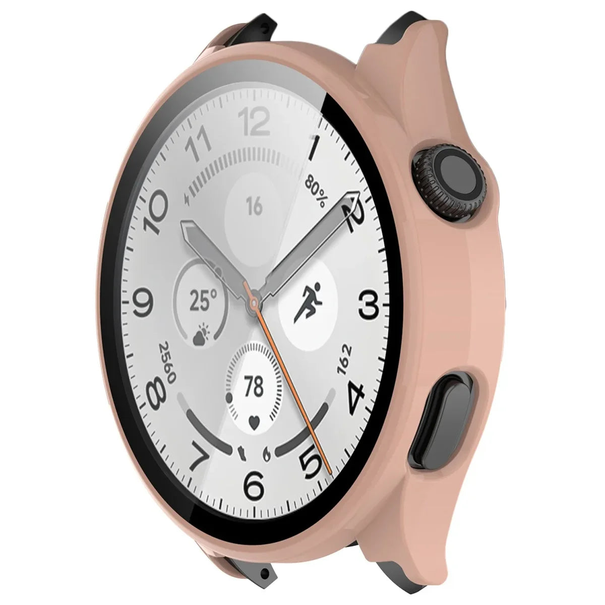 Schutzhülle mit Glas für Xiaomi Watch 5, Bizon Case Watch Adamo, Rosa