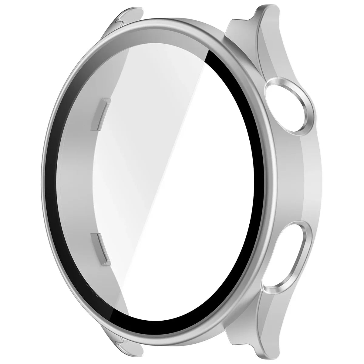 Schutzhülle mit Glas für Xiaomi Watch 5, Bizon Case Watch Adamo, satiniertes Silbern