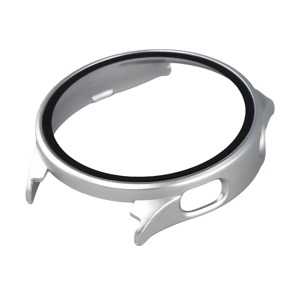 Schutzhülle mit Glas für Xiaomi Watch 5, Bizon Case Watch Adamo, satiniertes Silbern