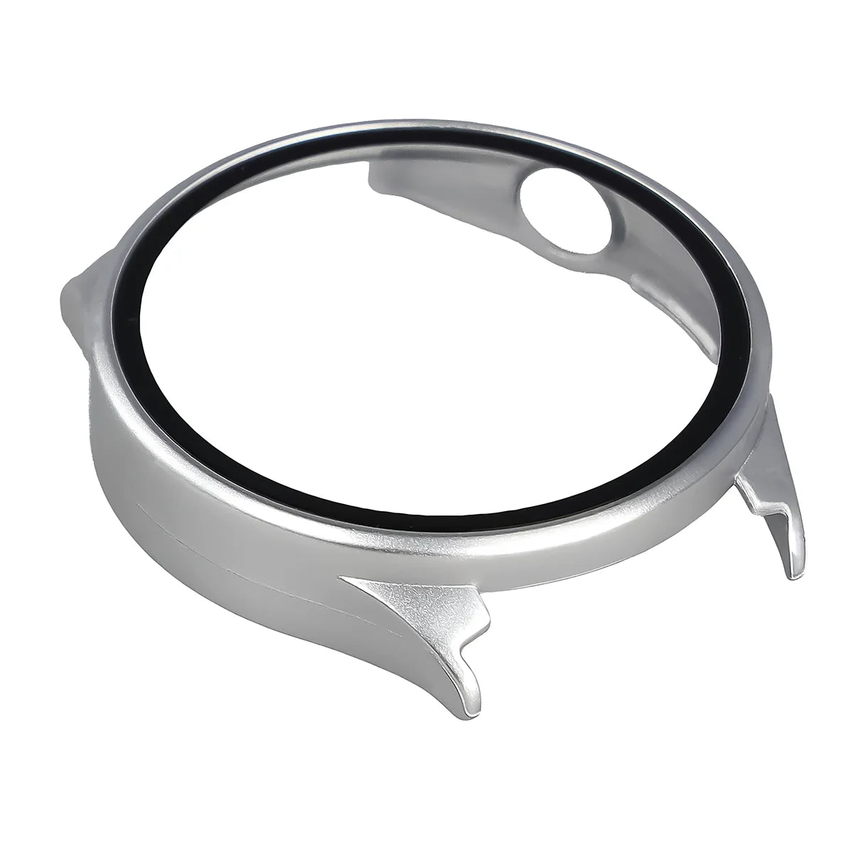 Schutzhülle mit Glas für Xiaomi Watch 5, Bizon Case Watch Adamo, satiniertes Silbern