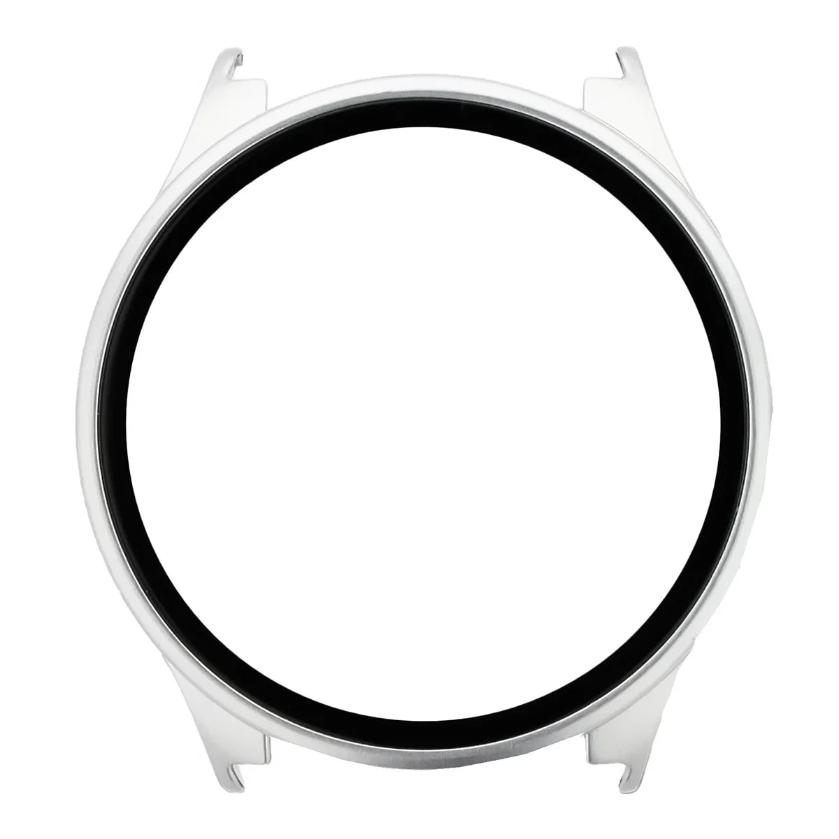 Schutzhülle mit Glas für Xiaomi Watch 5, Bizon Case Watch Adamo, satiniertes Silbern