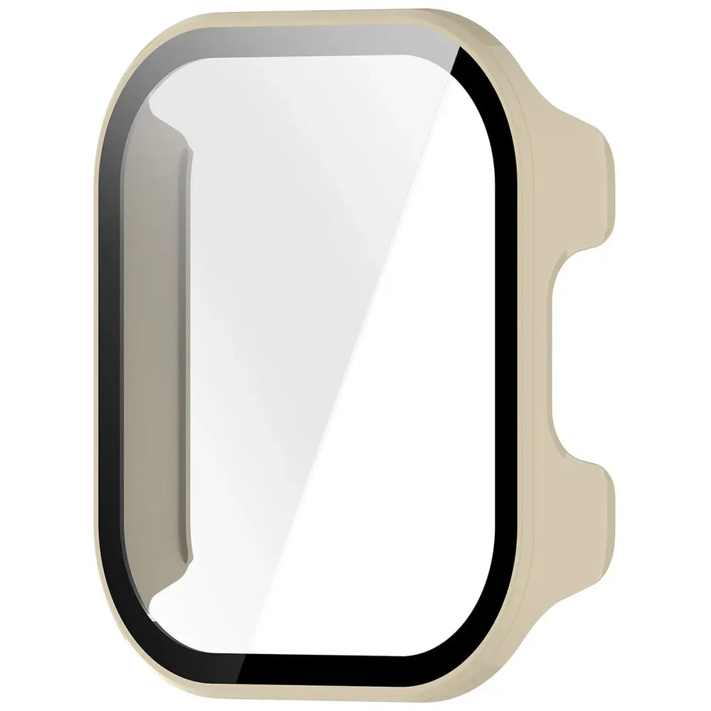 Schutzhülle mit Glas für Xiaomi Redmi Watch 6 Active, Bizon Case Watch Adamo, Beige (3/8)