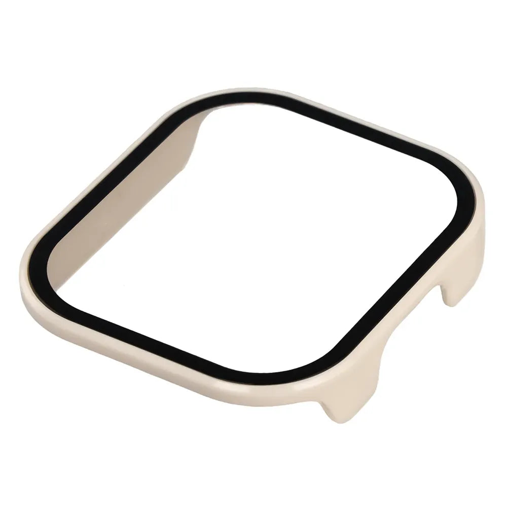 Schutzhülle mit Glas für Xiaomi Redmi Watch 6 Active, Bizon Case Watch Adamo, Beige (6/8)