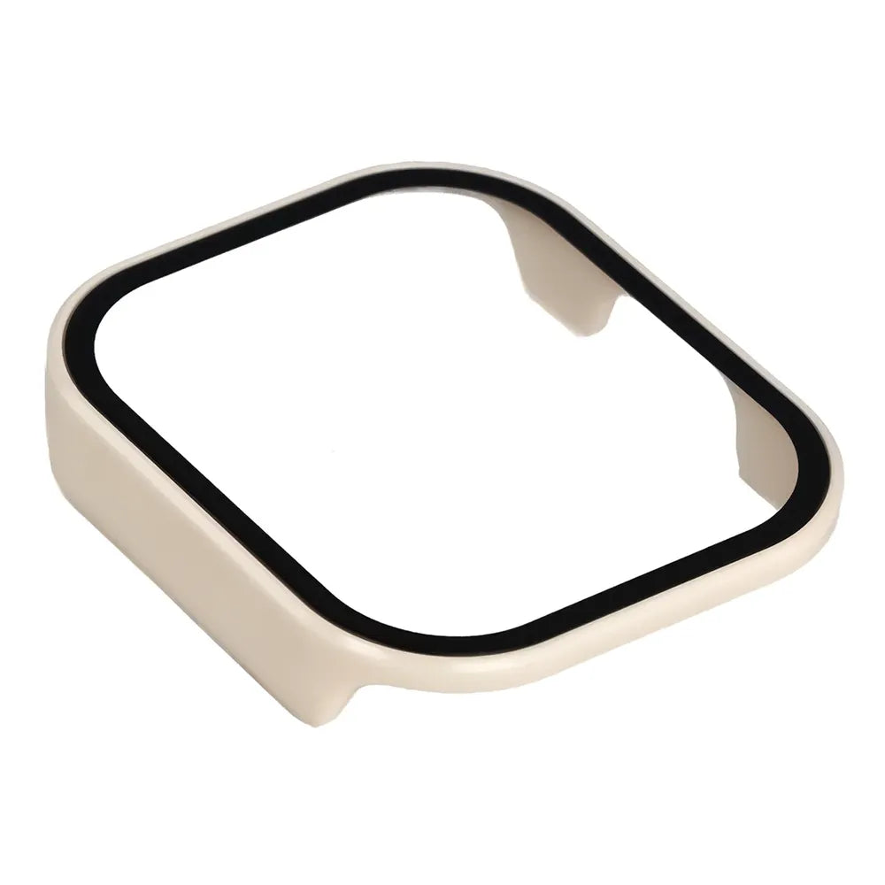 Schutzhülle mit Glas für Xiaomi Redmi Watch 6 Active, Bizon Case Watch Adamo, Beige (7/8)