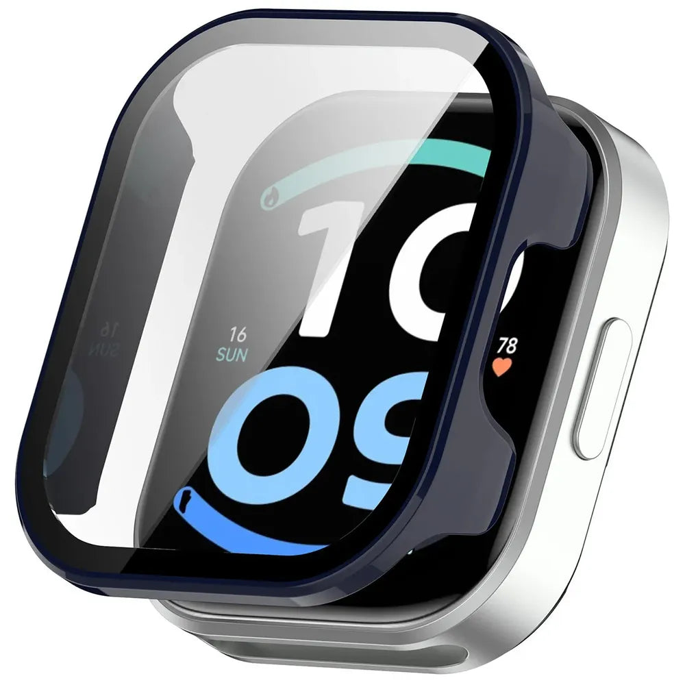 Schutzhülle mit Glas für Xiaomi Redmi Watch 6 Active, Bizon Case Watch Adamo, Blau (4/8)