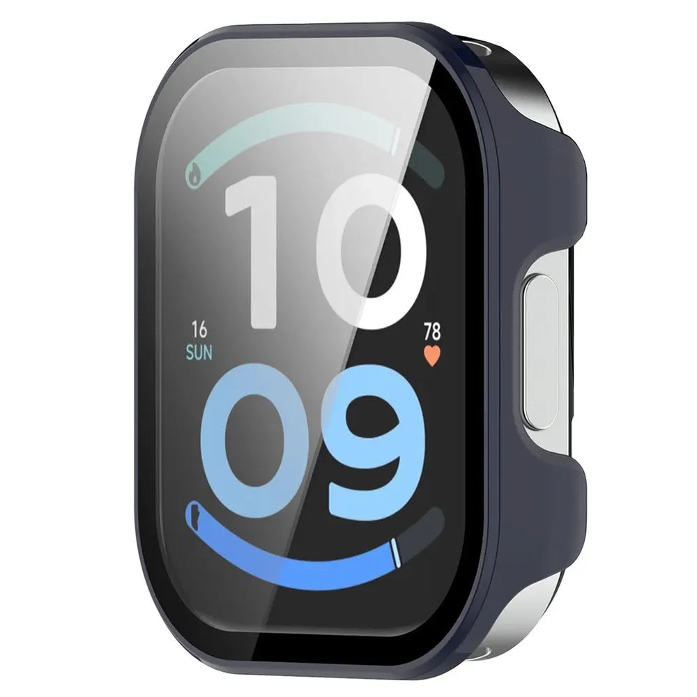 Schutzhülle mit Glas für Xiaomi Redmi Watch 6 Active, Bizon Case Watch Adamo, Blau (5/8)