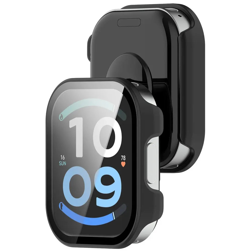 Schutzhülle mit Glas für Xiaomi Redmi Watch 6 Active, Bizon Case Watch Adamo, mattes Schwarz (1/8)
