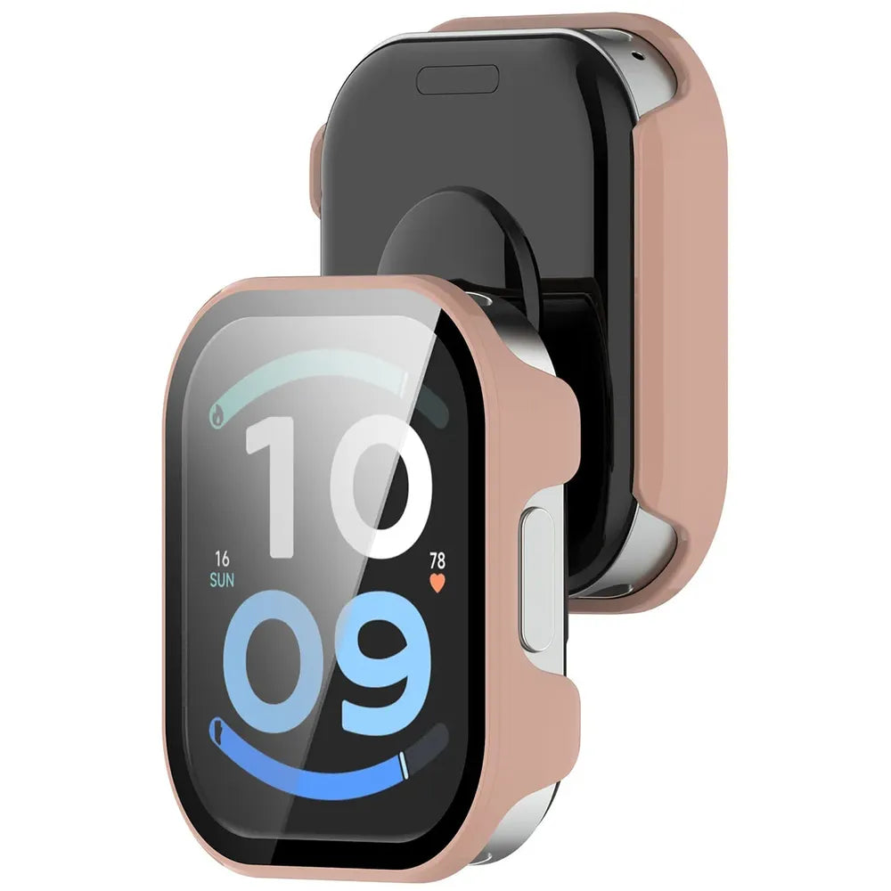 Schutzhülle mit Glas für Xiaomi Redmi Watch 6 Active, Bizon Case Watch Adamo, Rosa (1/8)