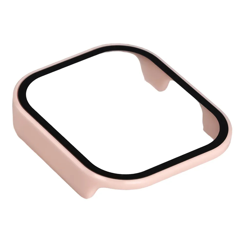 Schutzhülle mit Glas für Xiaomi Redmi Watch 6 Active, Bizon Case Watch Adamo, Rosa (7/8)