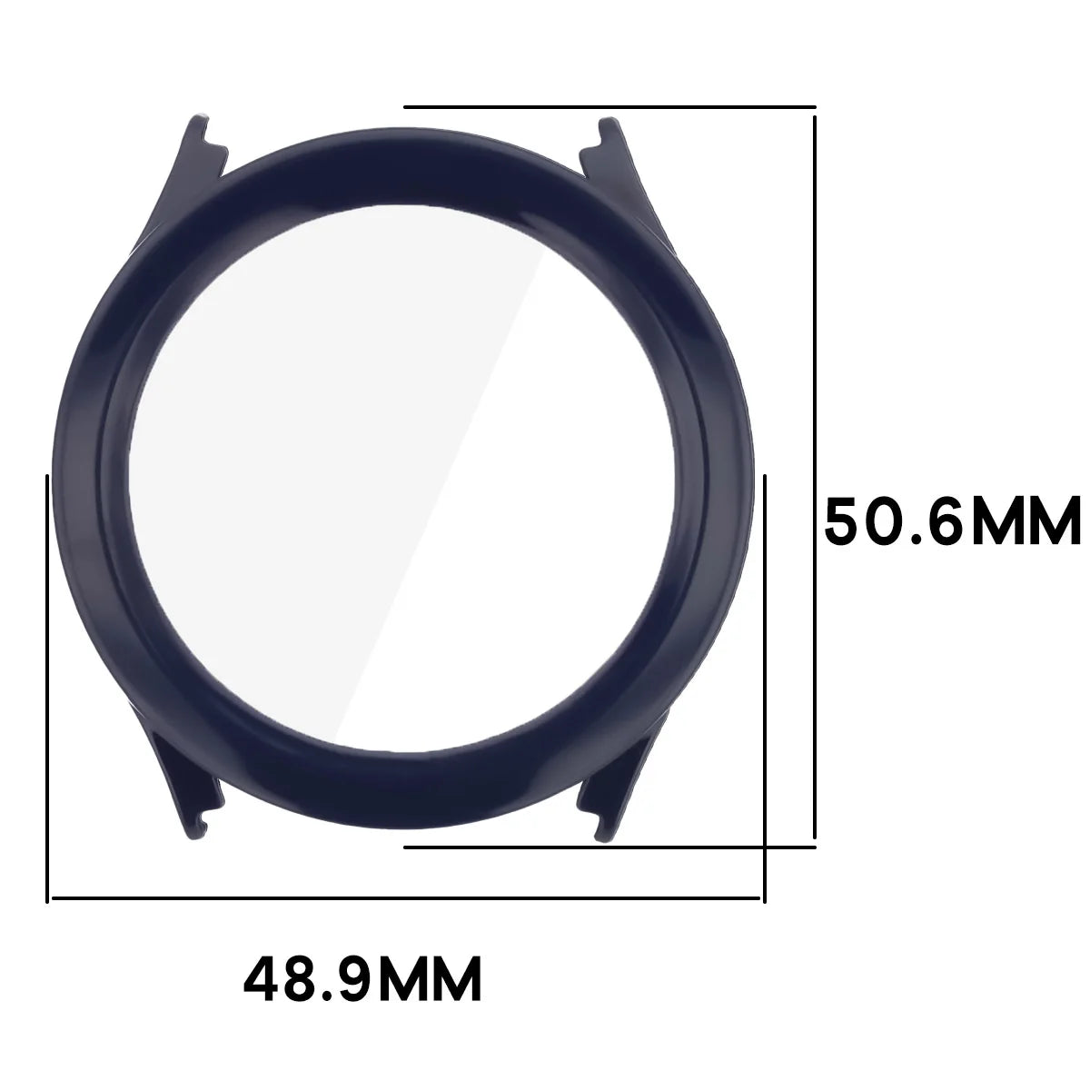 Schutzhülle mit Glas für Xiaomi Watch S5, Bizon Case Watch Adamo, Blau
