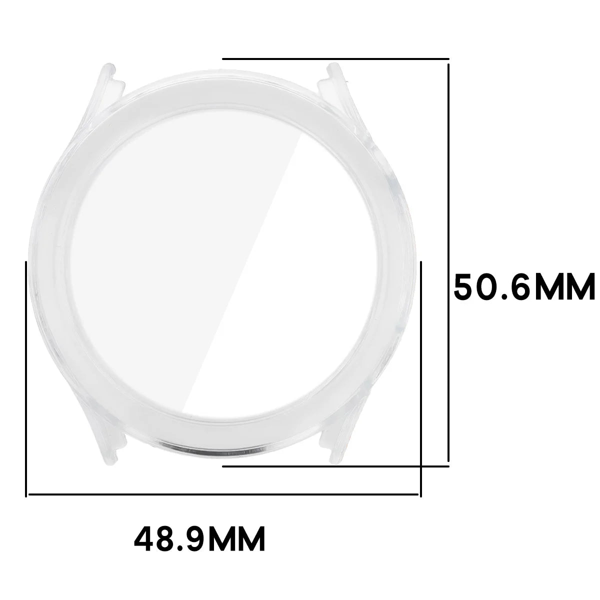 Schutzhülle mit Glas für Xiaomi Watch S5, Bizon Case Watch Adamo, Transparent