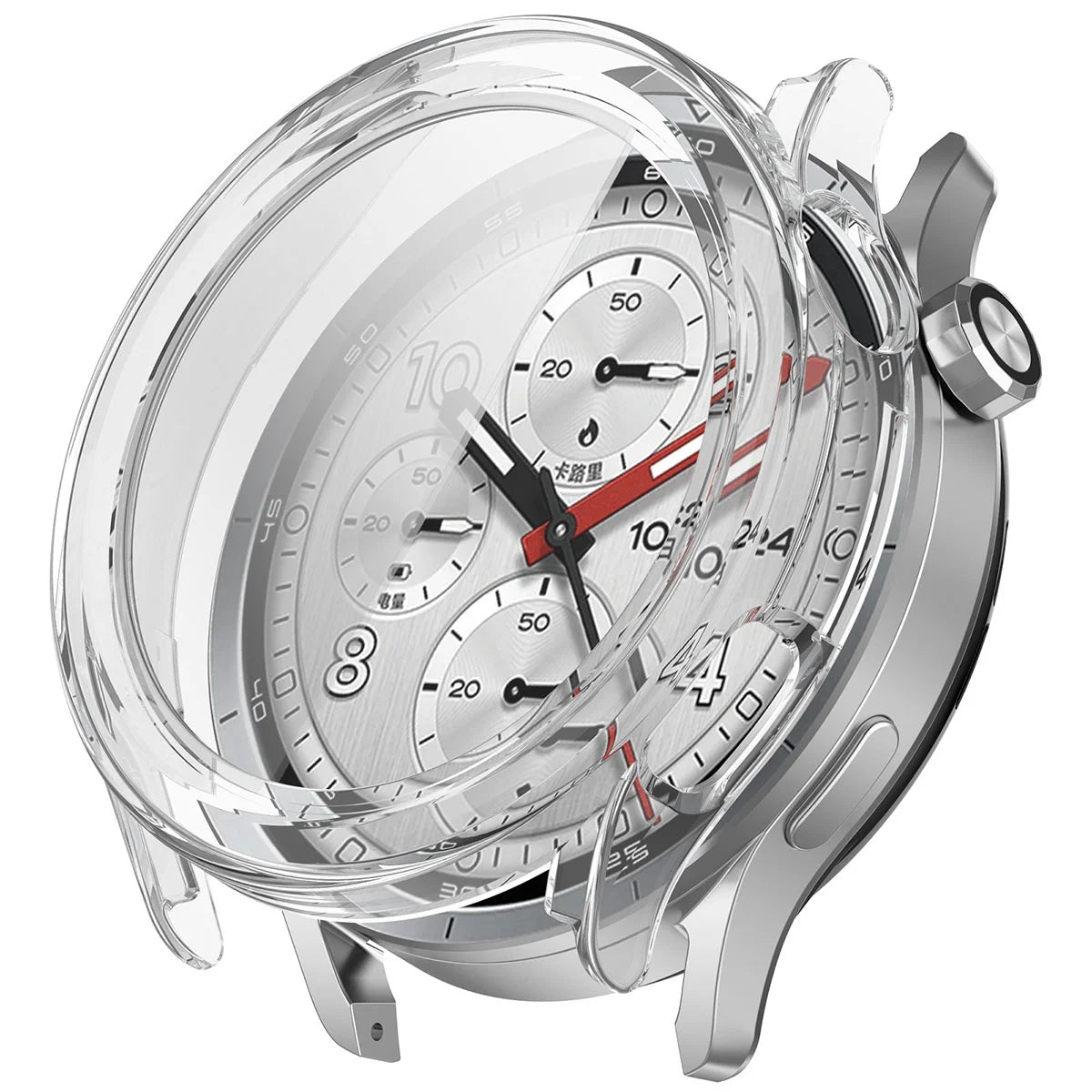 Schutzhülle mit Glas für Xiaomi Watch S5, Bizon Case Watch Adamo, Transparent
