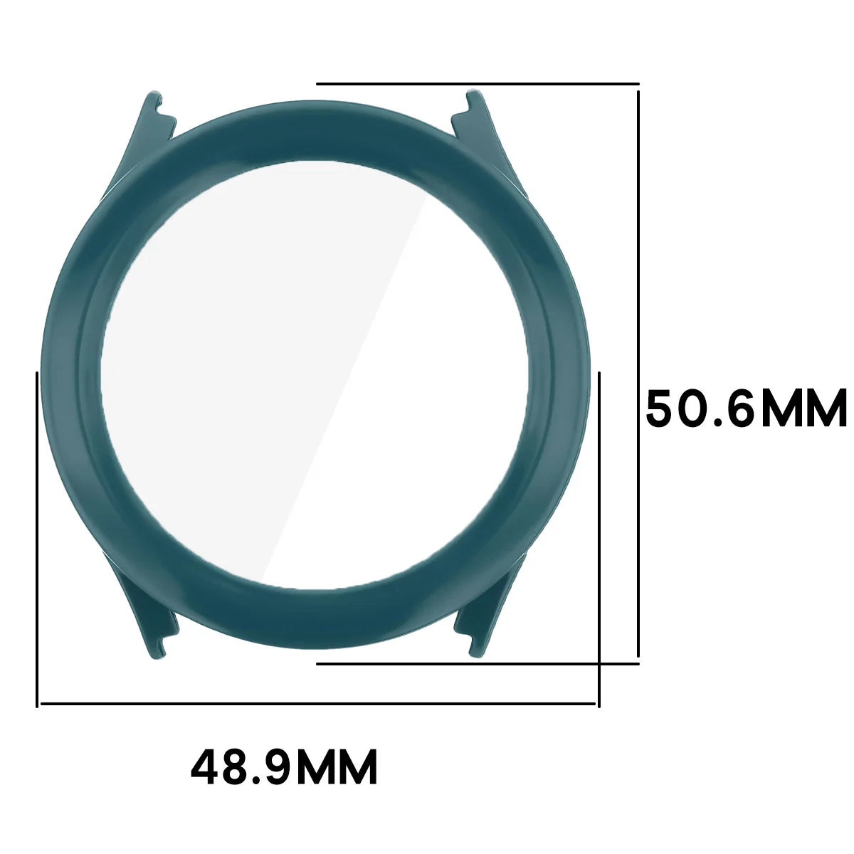 Schutzhülle mit Glas für Xiaomi Watch S5, Bizon Case Watch Adamo, Grün