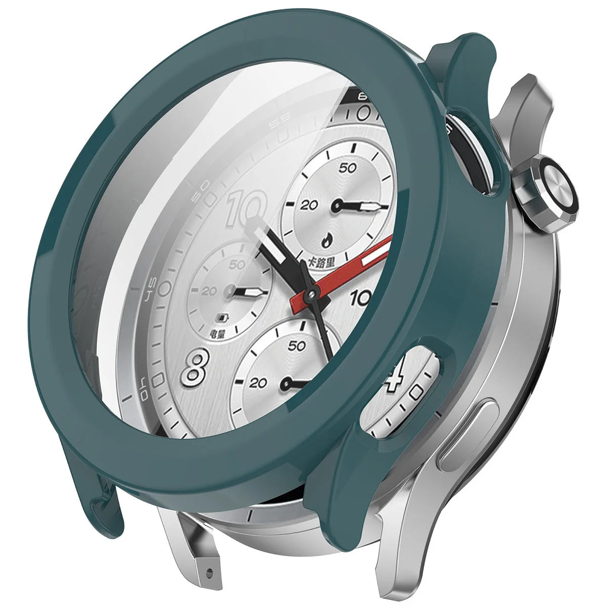 Schutzhülle mit Glas für Xiaomi Watch S5, Bizon Case Watch Adamo, Grün