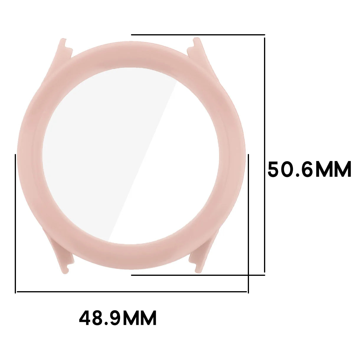 Schutzhülle mit Glas für Xiaomi Watch S5, Bizon Case Watch Adamo, Rosa
