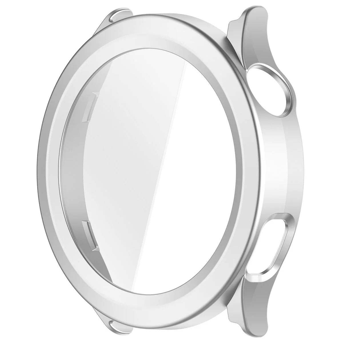 Schutzhülle mit Glas für Xiaomi Watch S5, Bizon Case Watch Adamo, satiniertes Silbern