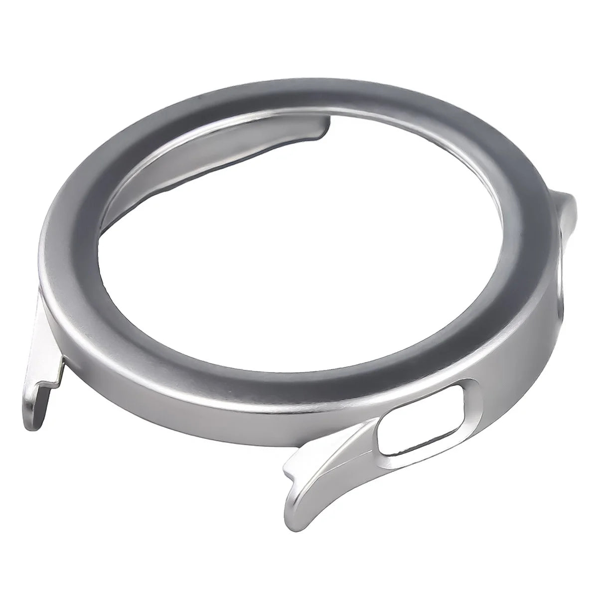 Schutzhülle mit Glas für Xiaomi Watch S5, Bizon Case Watch Adamo, satiniertes Silbern