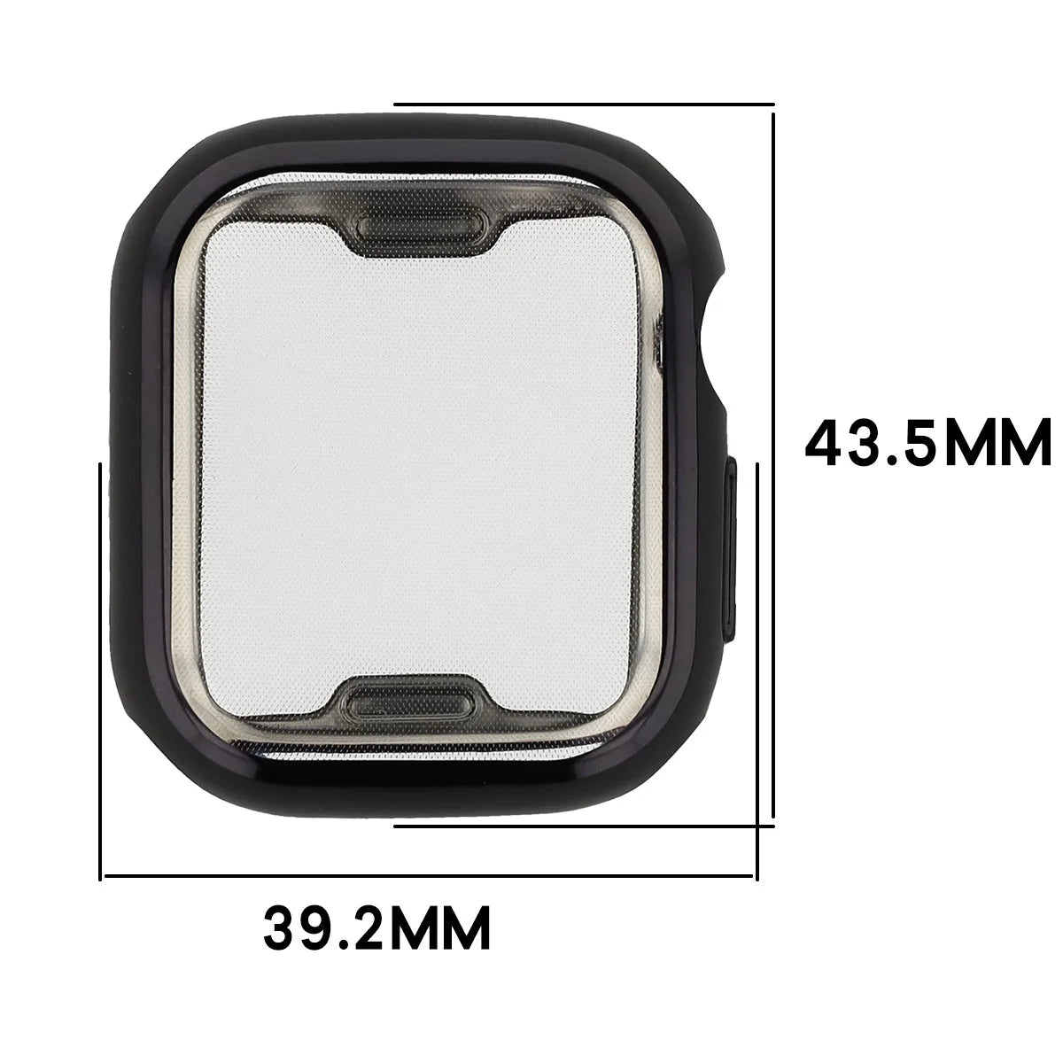 Schutzhülle für Apple Watch Series 12 42mm, Bizon Case Watch Felipe, Schwarz (2/8)