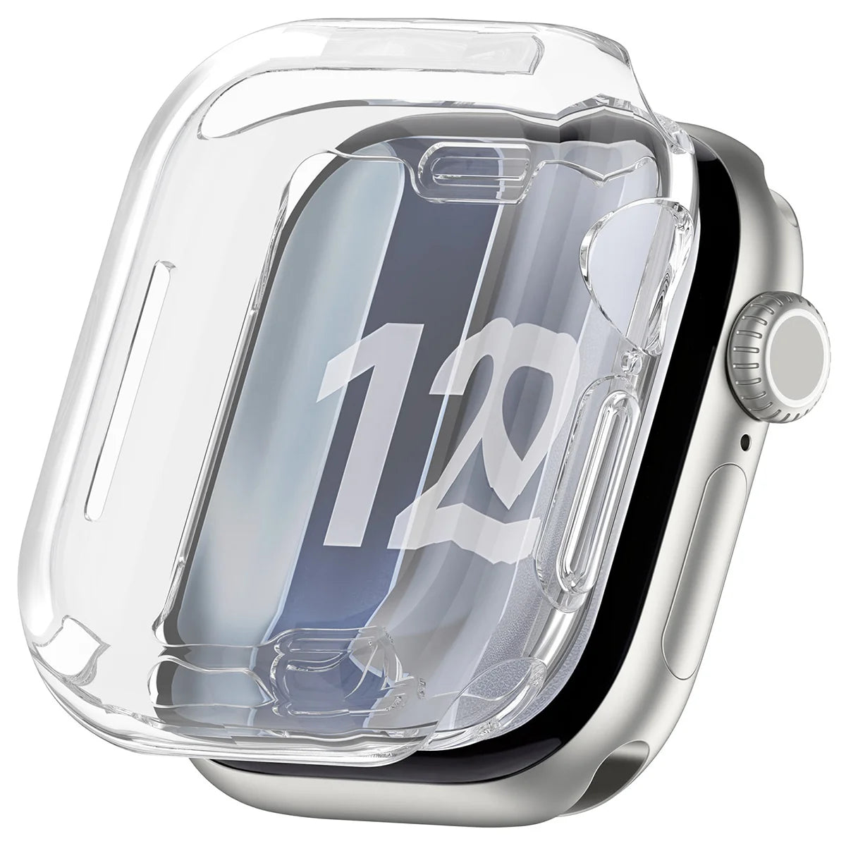 Schutzhülle für Apple Watch Series 12 42mm, Bizon Case Watch Felipe, Transparent (7/8)