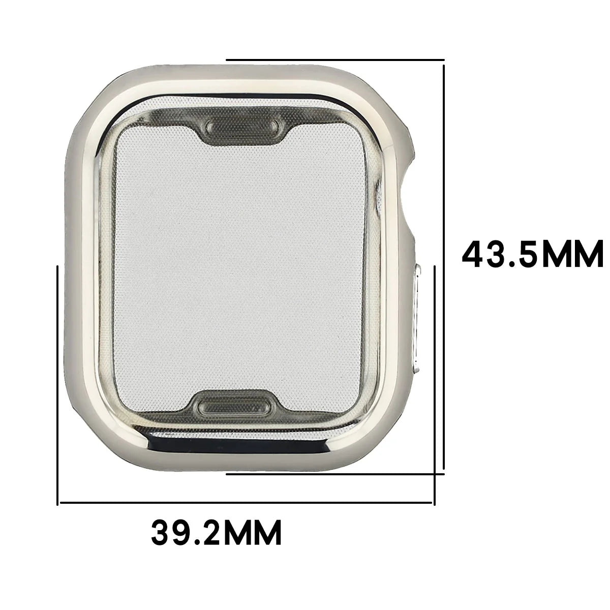 Schutzhülle für Apple Watch Series 12 42mm, Bizon Case Watch Felipe, Silbern (2/8)