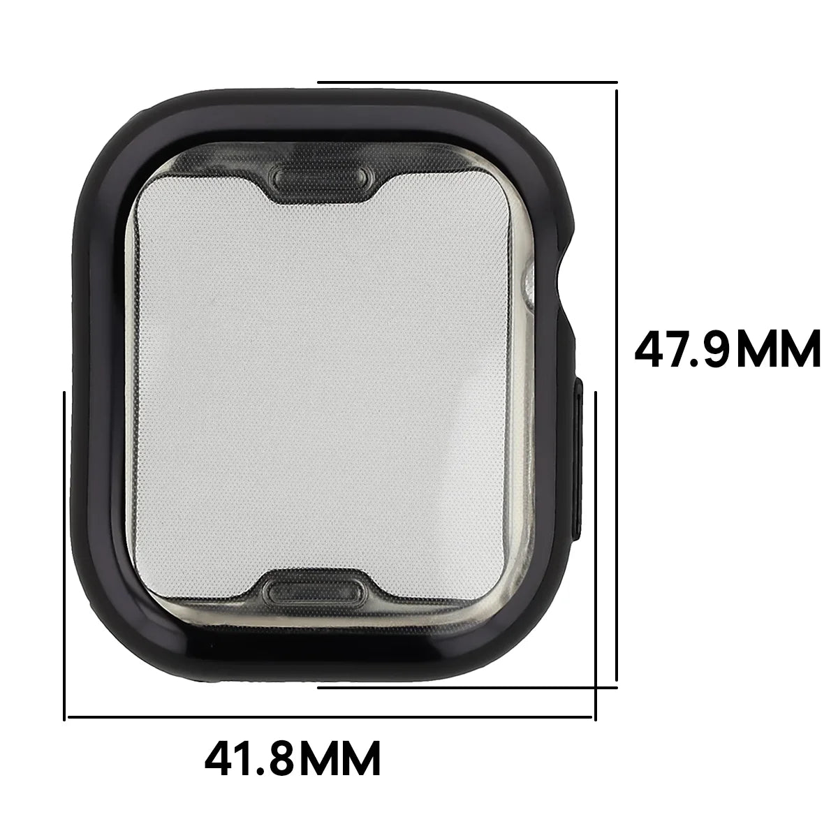 Schutzhülle für Apple Watch Series 12 46mm, Bizon Case Watch Felipe, Schwarz (2/8)