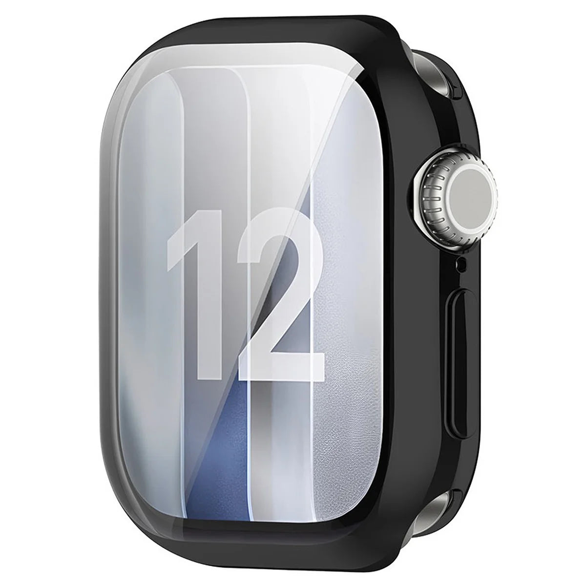 Schutzhülle für Apple Watch Series 12 46mm, Bizon Case Watch Felipe, Schwarz (8/8)