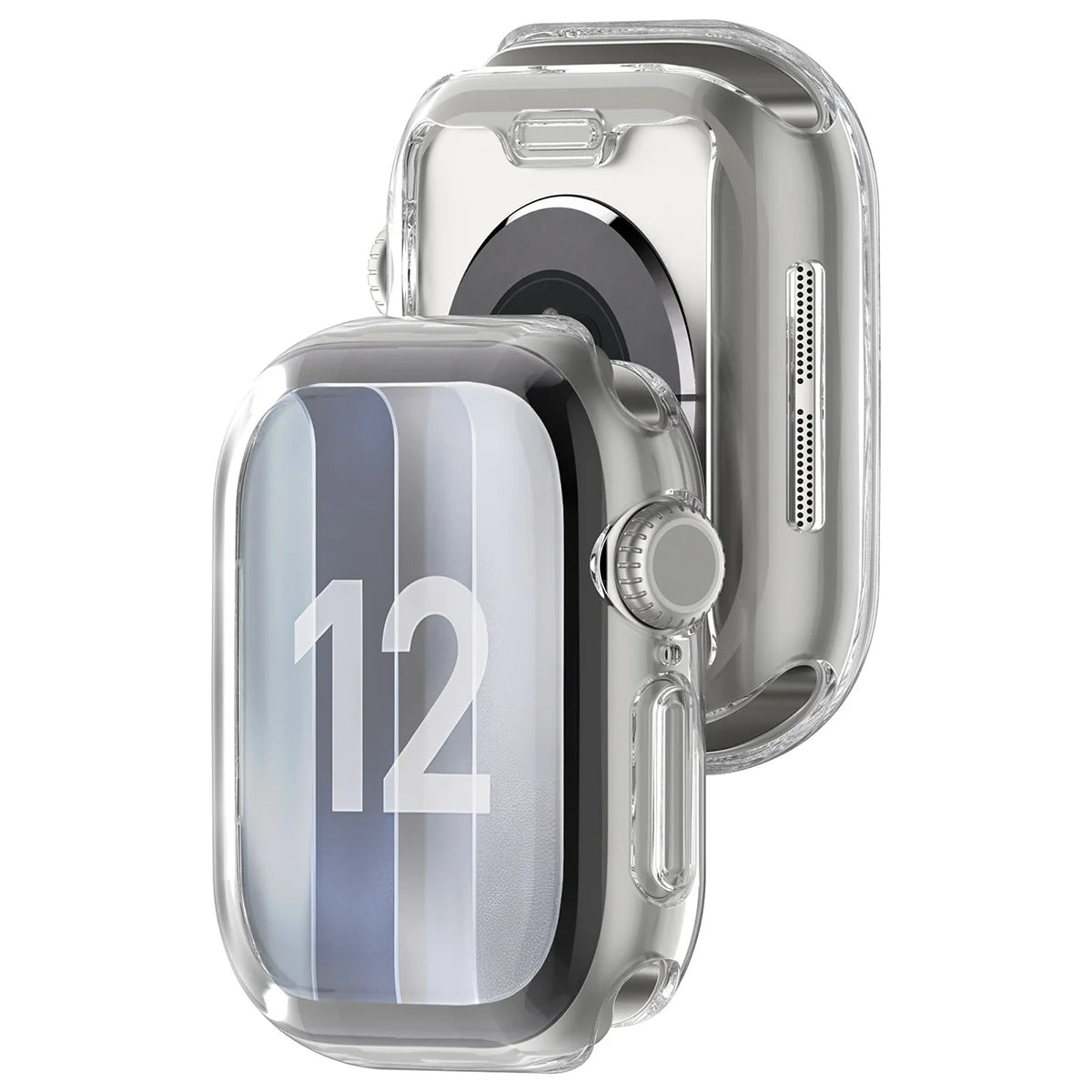 Schutzhülle für Apple Watch Series 12 46mm, Bizon Case Watch Felipe, Transparent (1/8)
