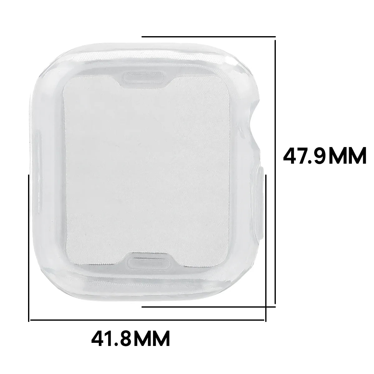 Schutzhülle für Apple Watch Series 12 46mm, Bizon Case Watch Felipe, Transparent (2/8)