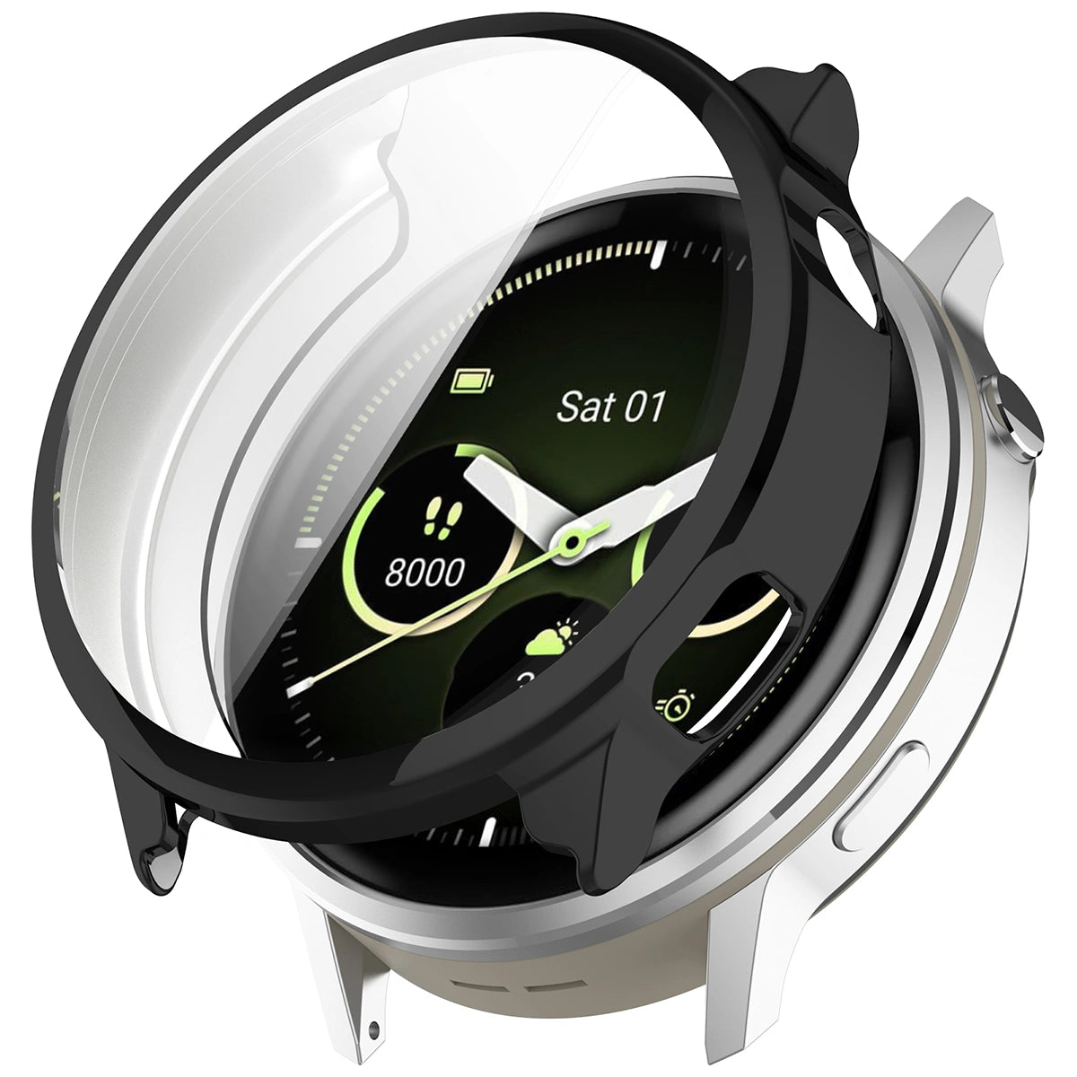 Schutzhülle für Garmin Venu 4 41 mm, Bizon Case Watch Felipe, Schwarz