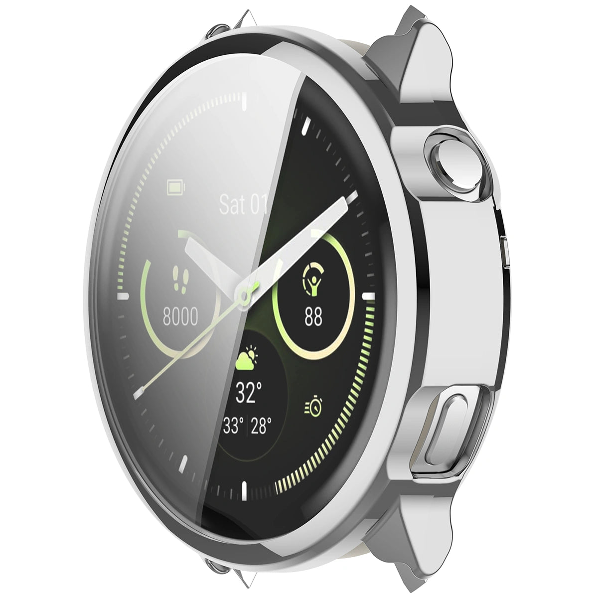 Schutzhülle für Garmin Venu 4 41 mm, Bizon Case Watch Felipe, Silbern