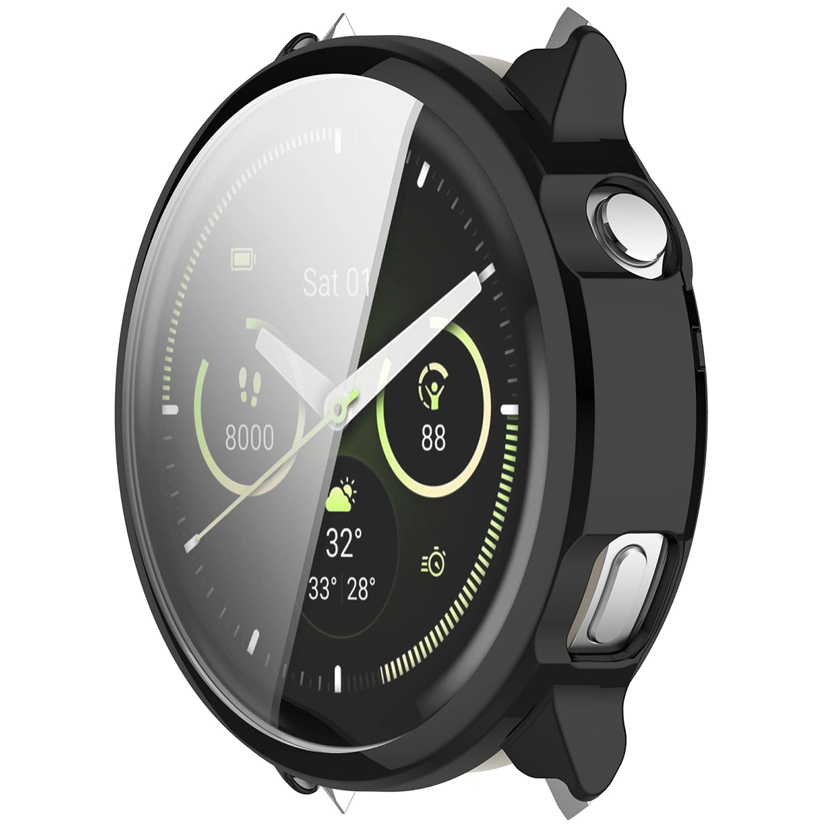 Schutzhülle für Garmin Venu 4 45 mm, Bizon Case Watch Felipe, Schwarz