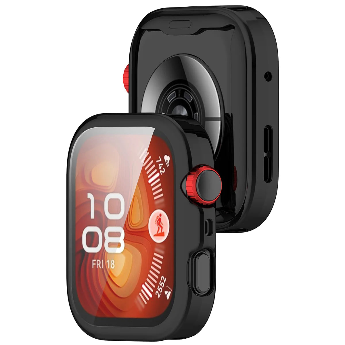 Schutzhülle für Huawei Watch Fit 5 Pro, Bizon Case Watch Felipe, Schwarz