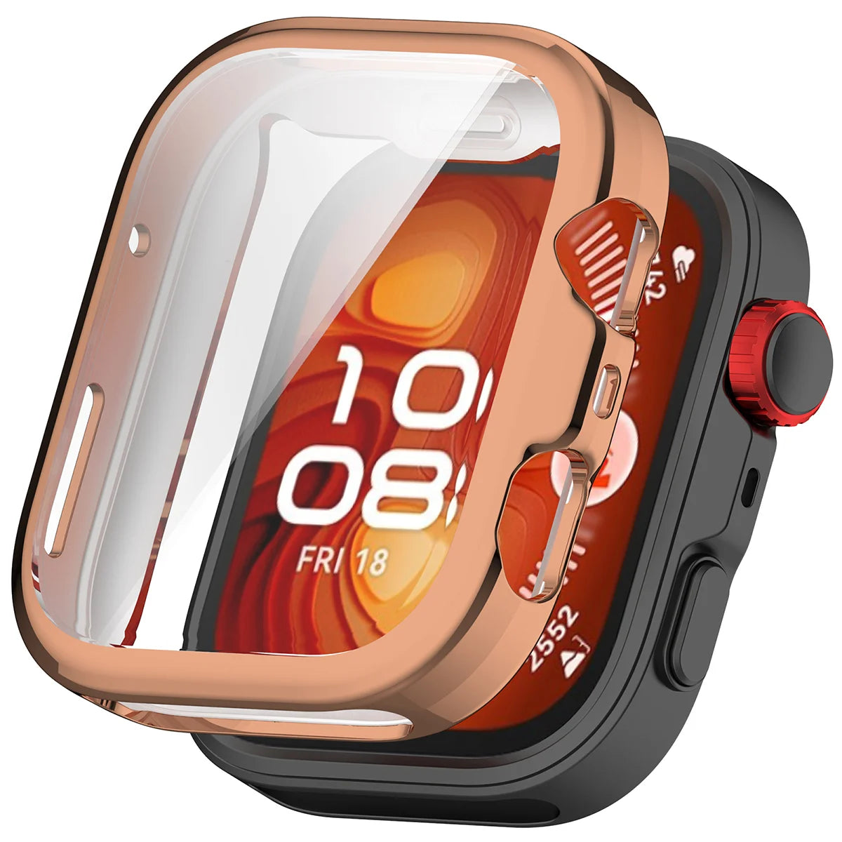 Schutzhülle für Huawei Watch Fit 5 Pro, Bizon Case Watch Felipe, Rosegold