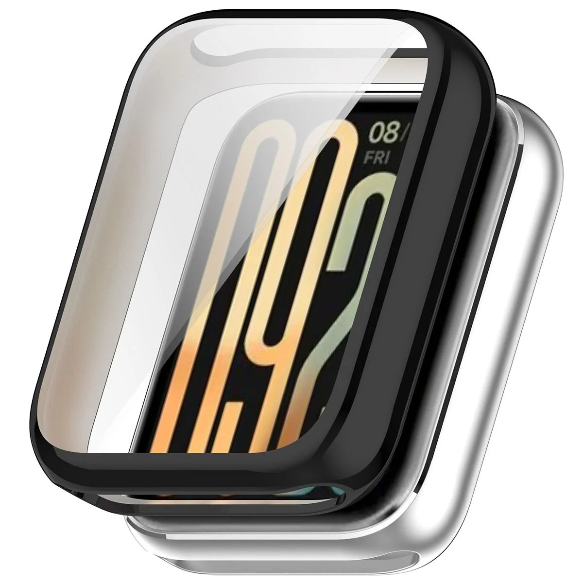 Schutzhülle für Xiaomi Smart Band 10 Pro, Bizon Case Watch Felipe, Schwarz