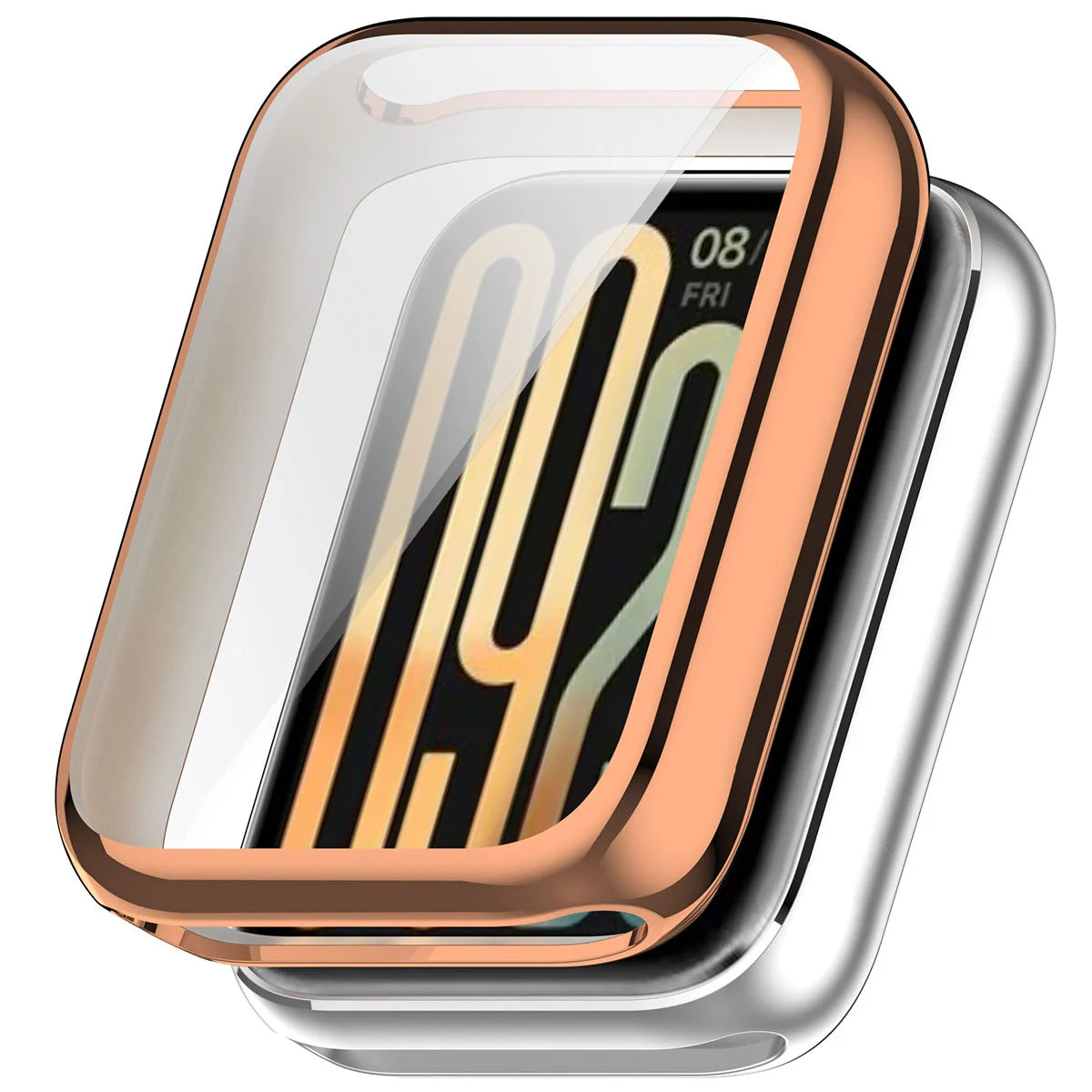 Schutzhülle für Xiaomi Smart Band 10 Pro, Bizon Case Watch Felipe, Rosegold