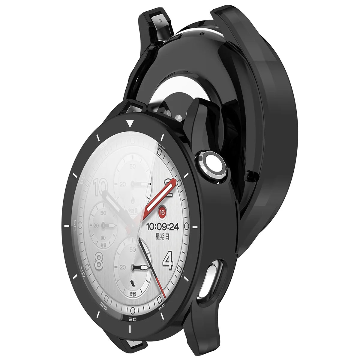 Schutzhülle für Xiaomi Watch S5, Bizon Case Watch Felipe, Schwarz