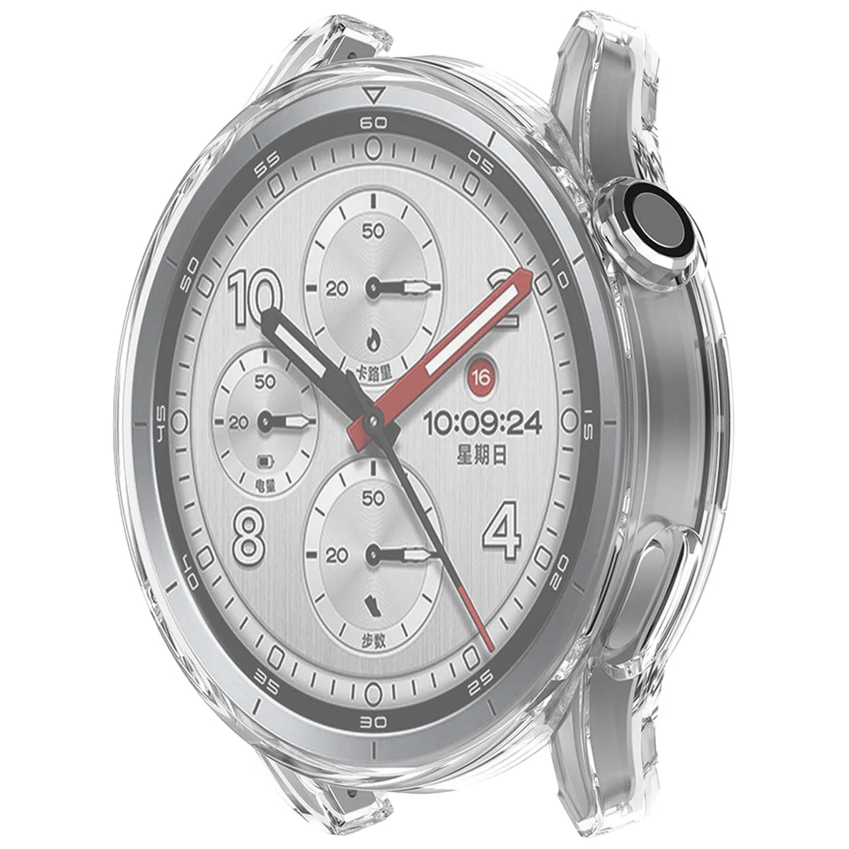 Schutzhülle für Xiaomi Watch S5, Bizon Case Watch Felipe, Transparent
