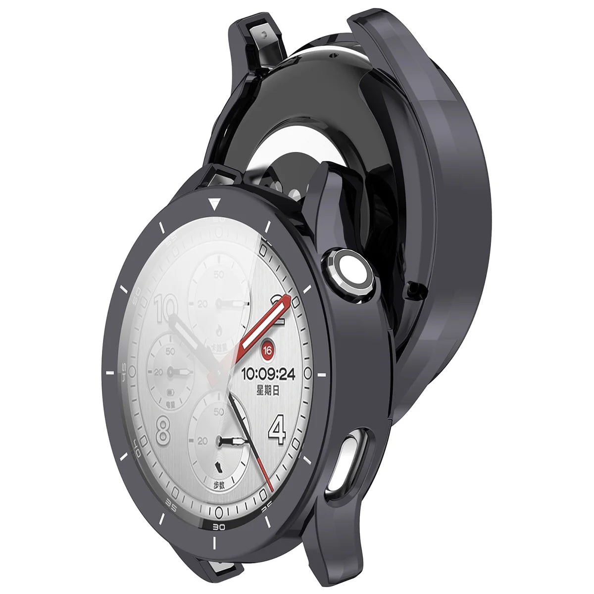 Schutzhülle für Xiaomi Watch S5, Bizon Case Watch Felipe, Grau